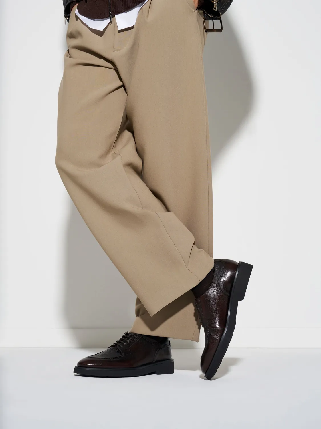 Frau Verona veterschoenen bruin leer ombré