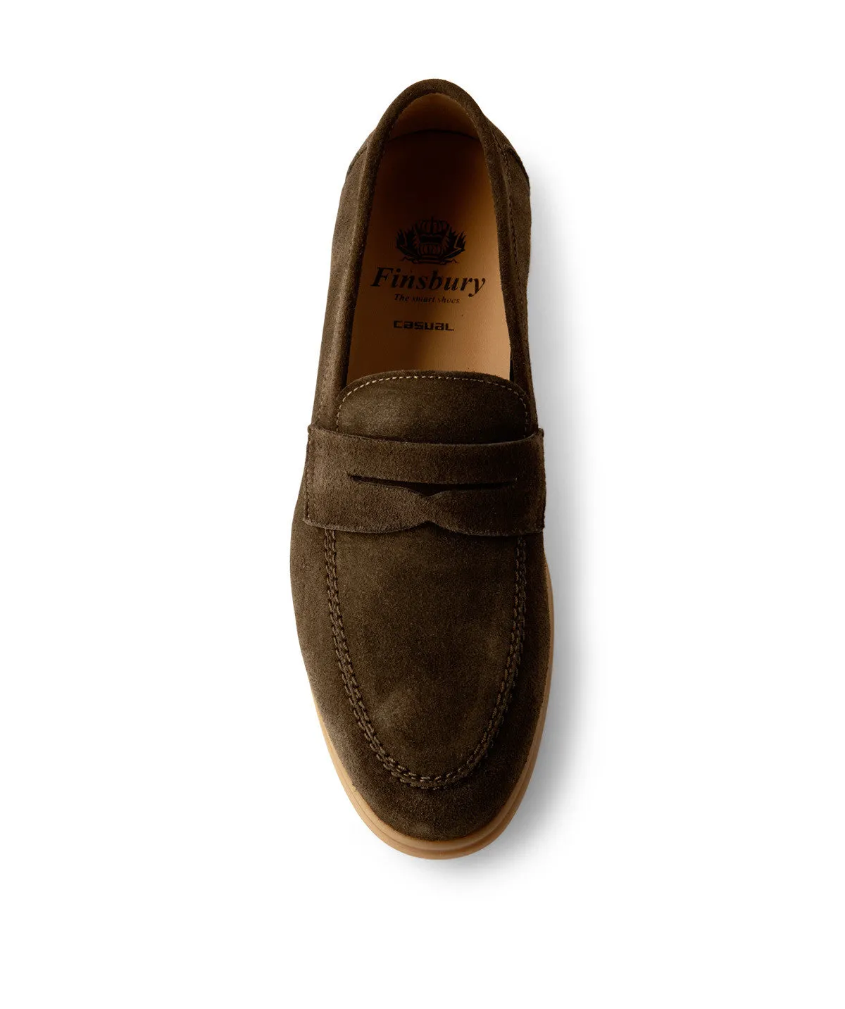 Finsbury Portobello loafers olijf suède