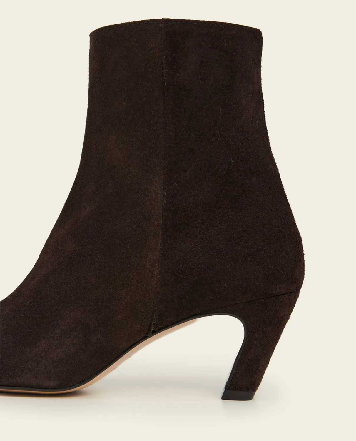 Flattered Xena Suede Chocolate laarzen bruin 5,5 cm hak