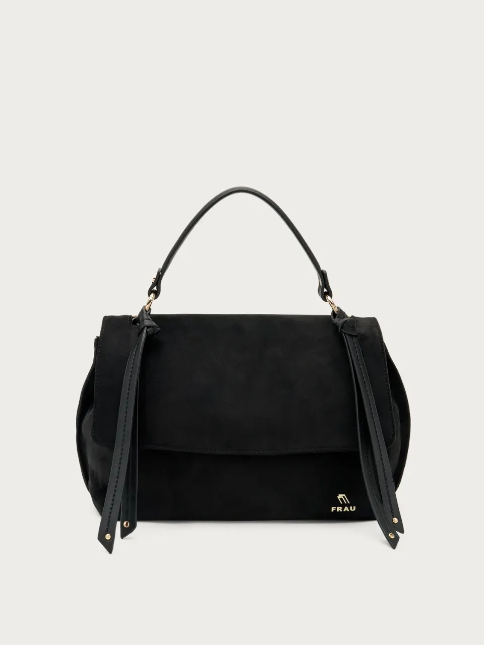 Frau shopper zwart suède-look groot