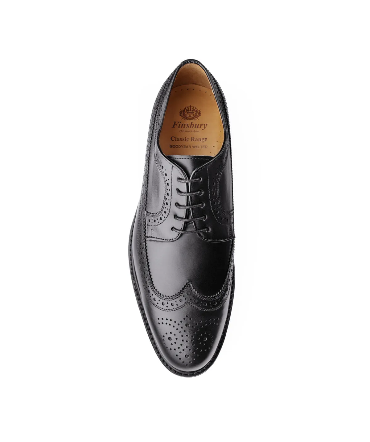 Finsbury Barton derby schoenen zwart kalfsleer