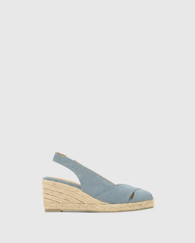 Castaner Diana/6/002 espadrilles acqua jute sleehak