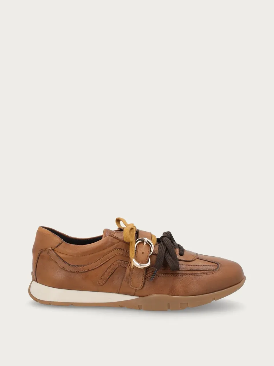 Frau Cross Hybrid sneakers bruin leer vintage dames