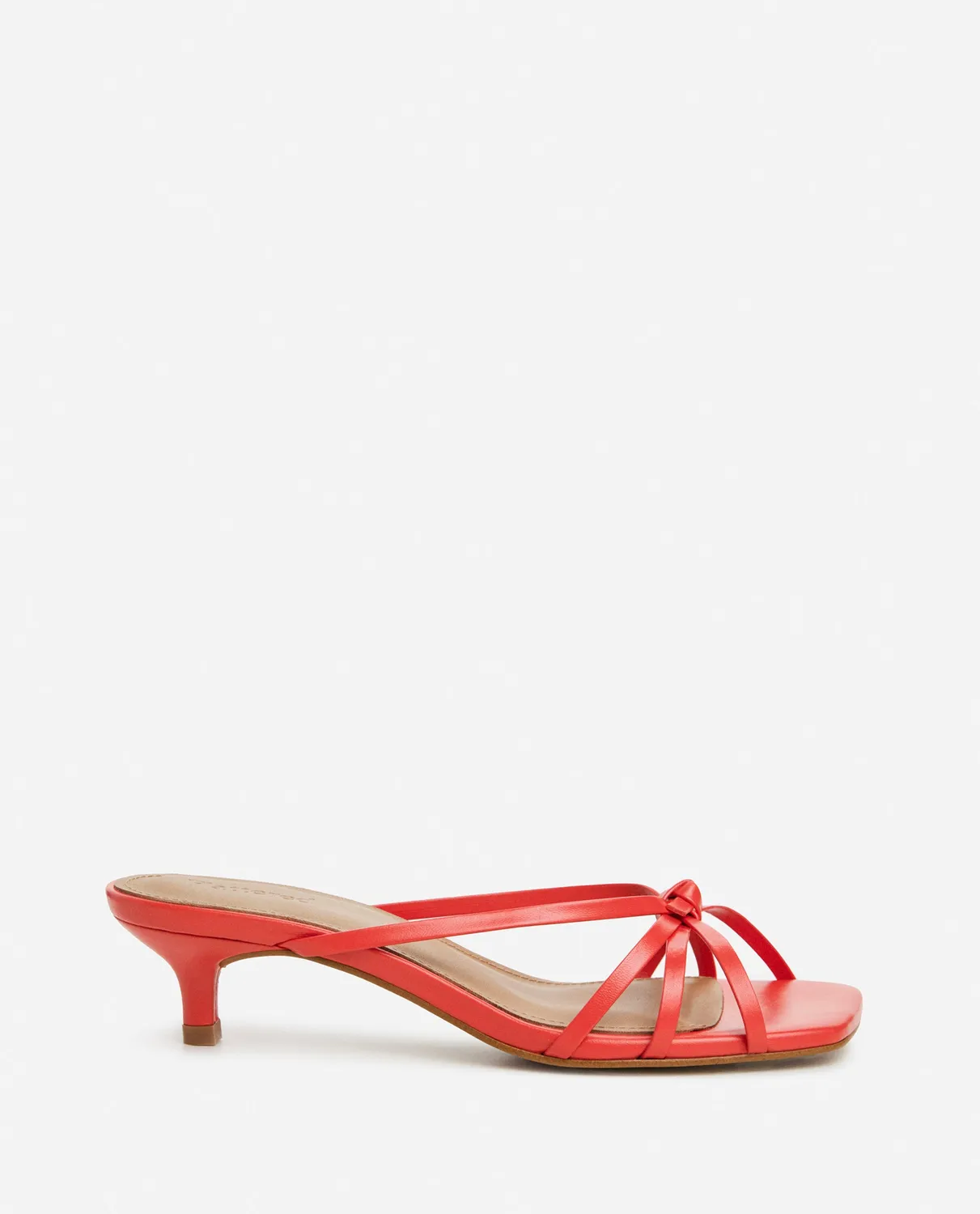 Flattered Eunisa sandaal poppy red leer kittenhak