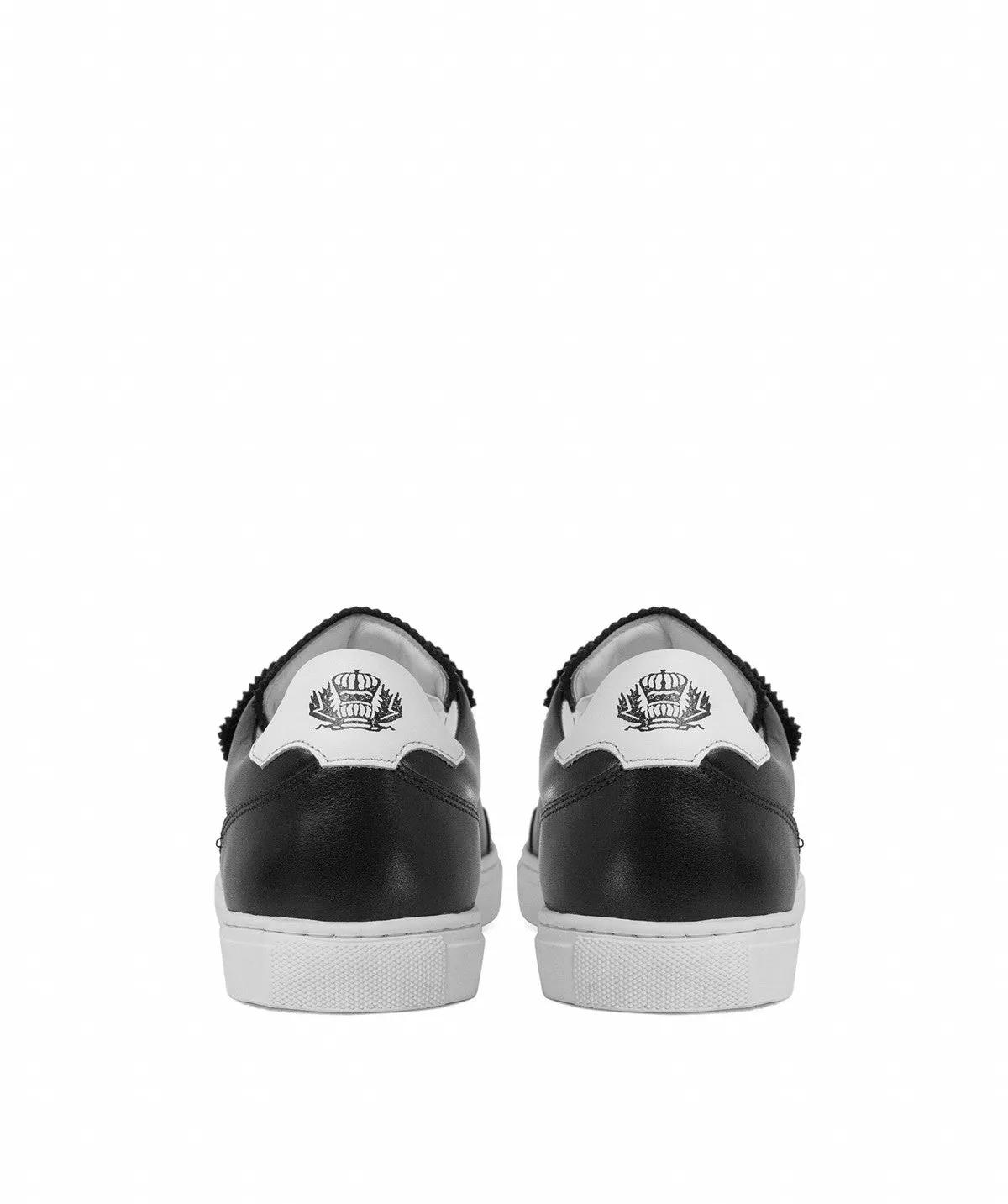 Finsbury Carolina sneakers zwart leer klittenband