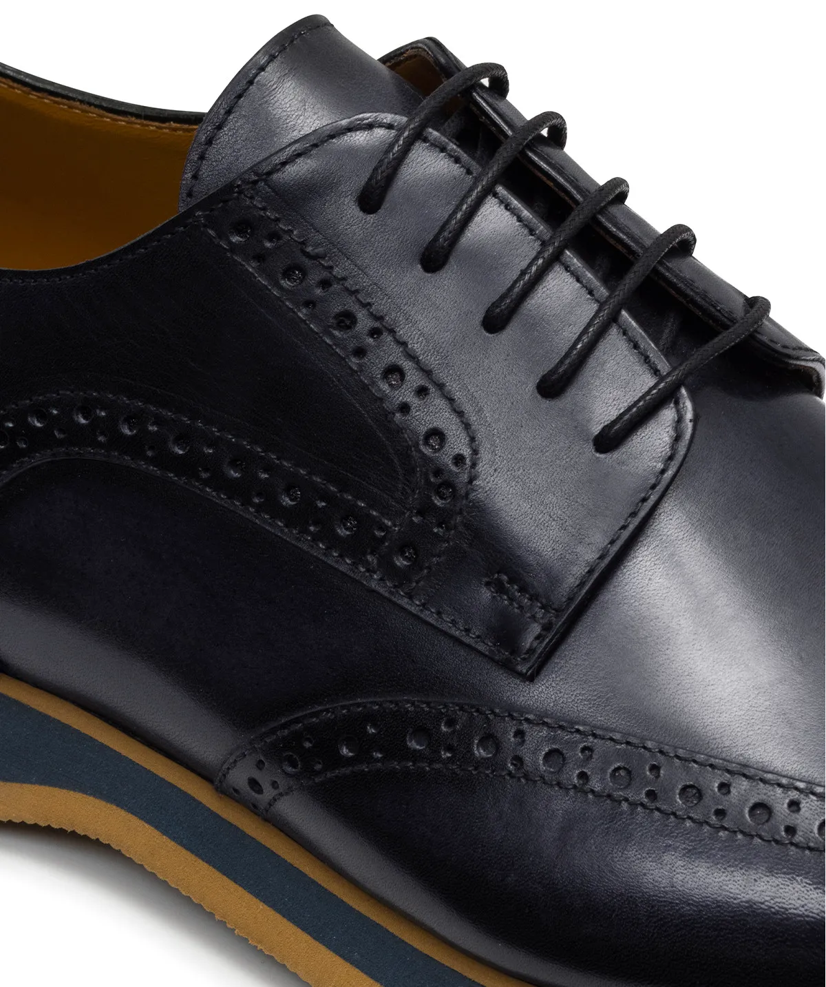 Finsbury Elias derby schoenen blauw leer midnight blue
