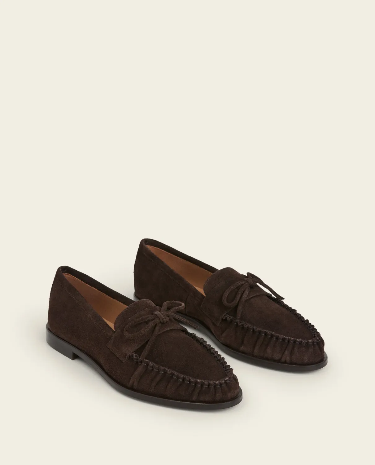Flattered Dylan loafers chocolate suède strik
