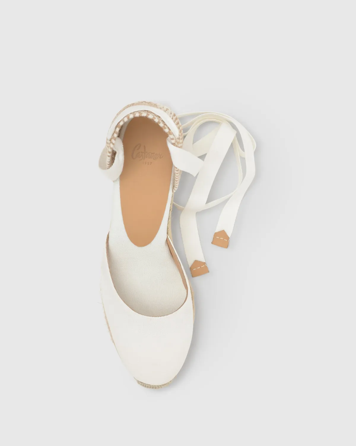 Castaner CARINA/6/001 espadrilles blanco katoen 7cm