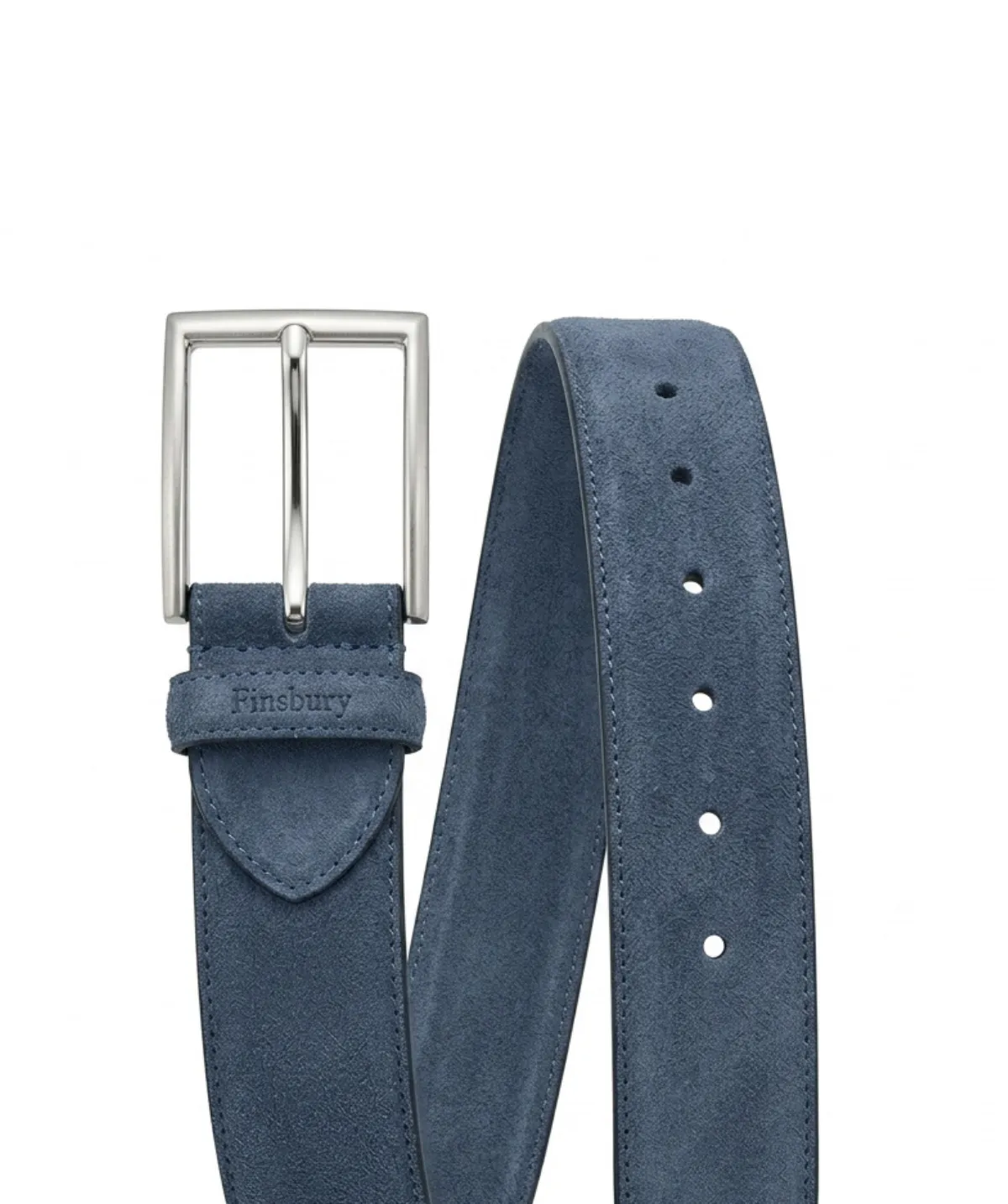 Finsbury Azure Blue riem azuurblauw suède 3,4 cm