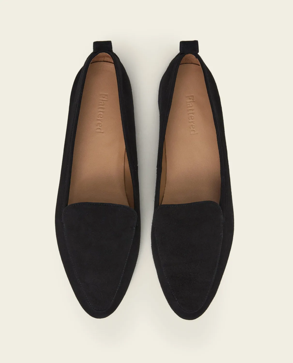 Flattered Cajsa Suede Black loafers zwart lage hak