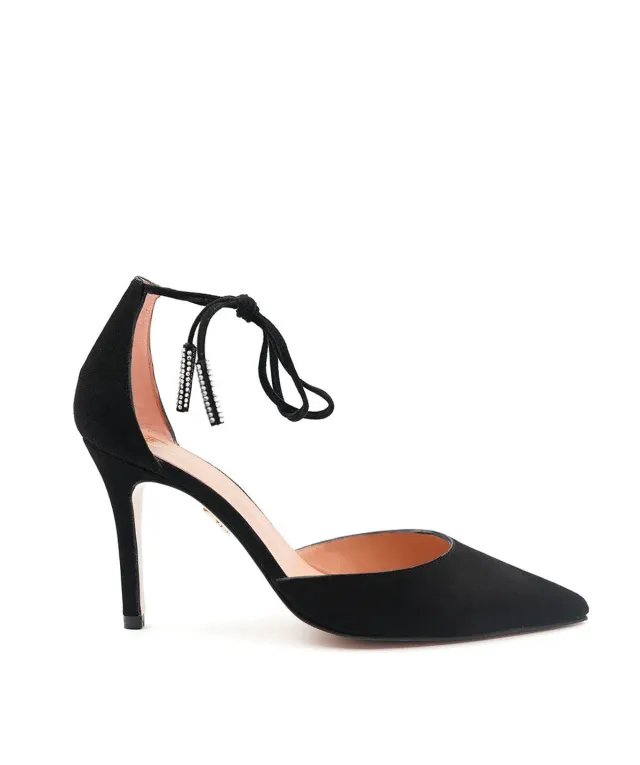 Finsbury DIANA pumps zwart fluweel enkelband