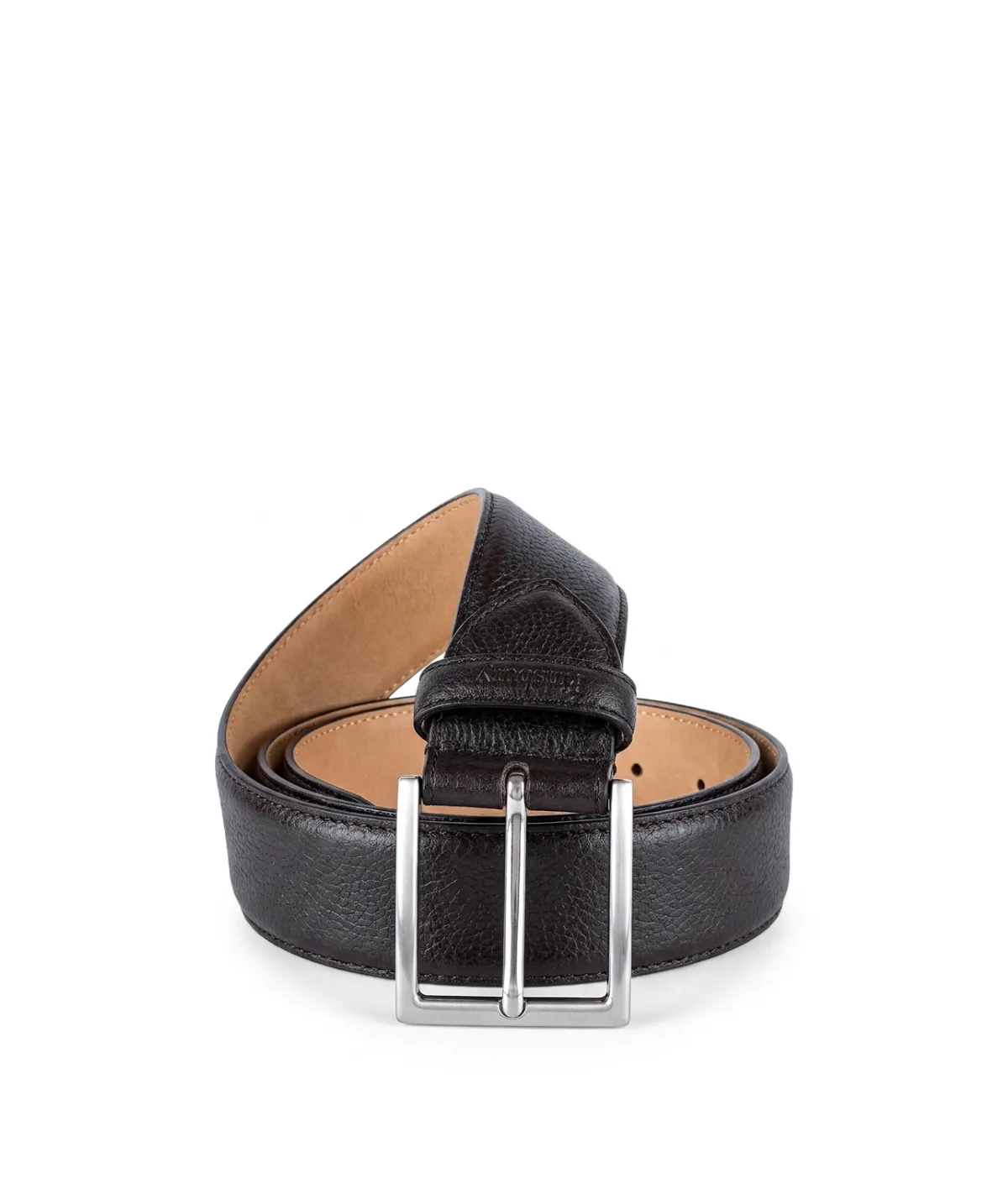 Finsbury riem zwart generfd leer 3,4 cm