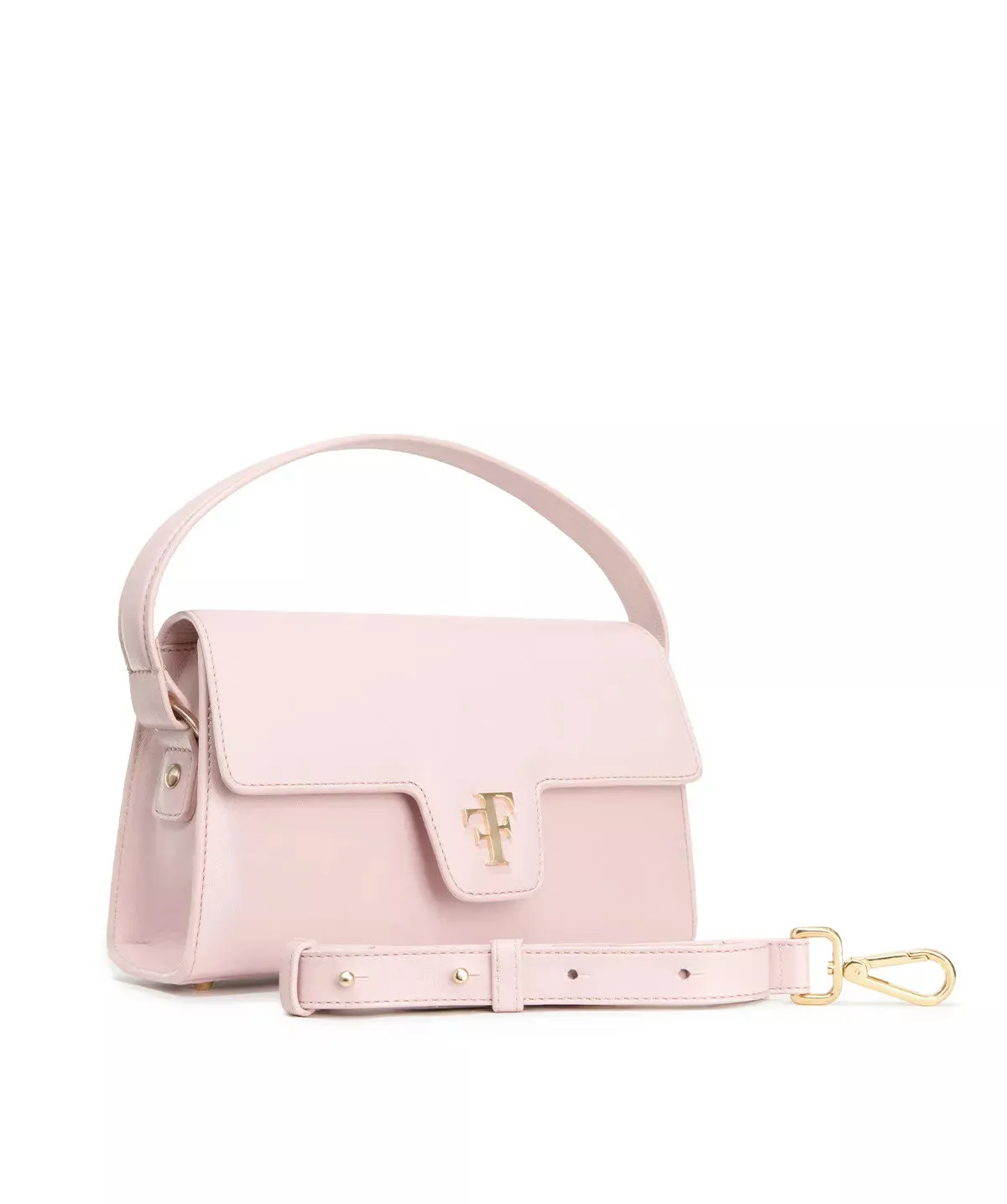 Finsbury FF23 tas roze leer gouden logo