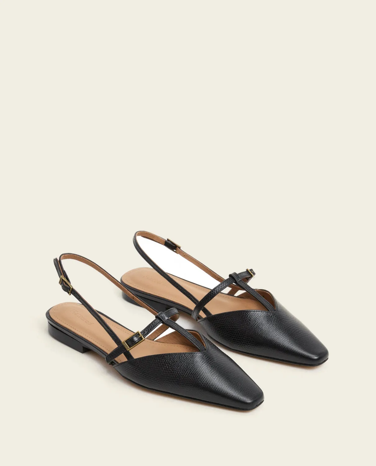 Flattered Josefin sandalen zwart leer hak