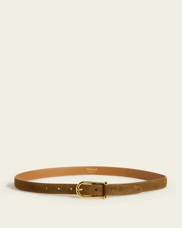 Flattered Betty Belt Suede Wet Sand riem suède