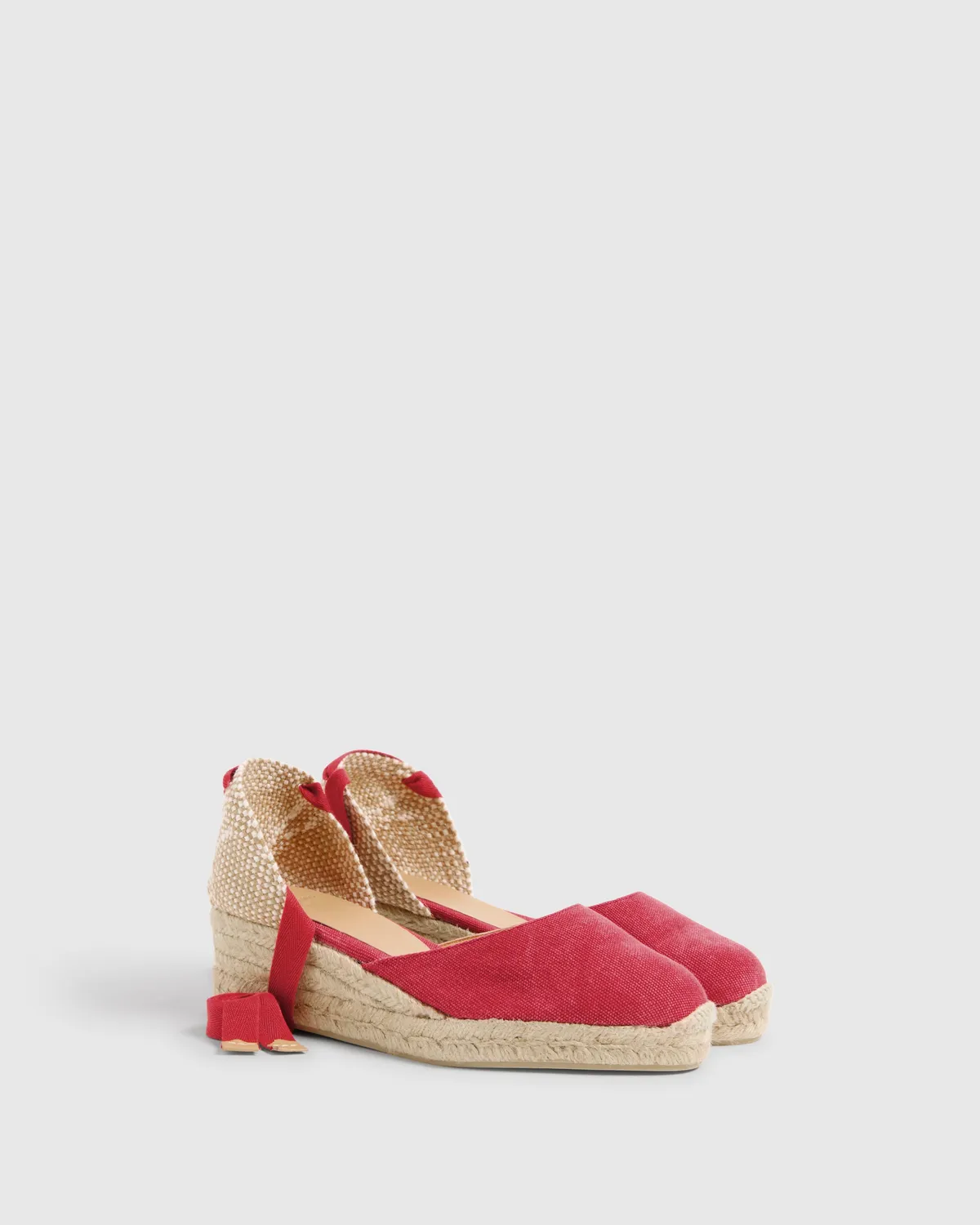 Castaner Carina/3/002 espadrille rood katoen 5cm