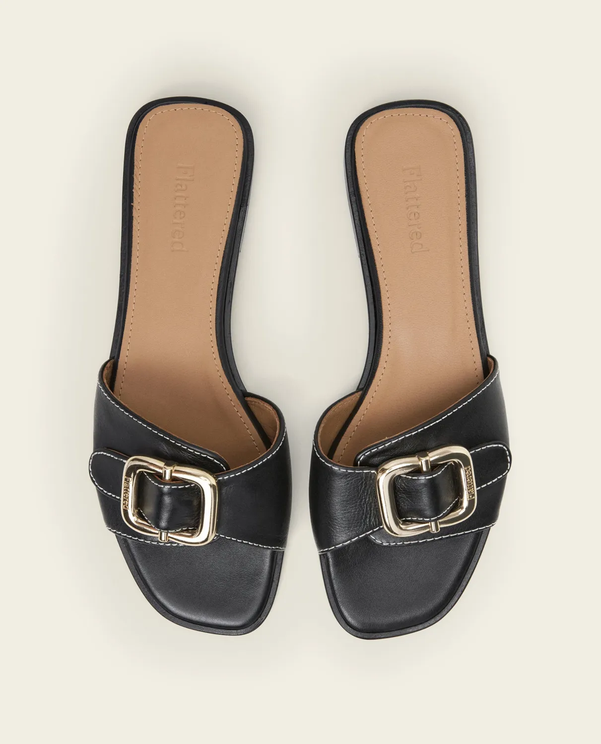 Flattered Mimi sandalen zwart leer