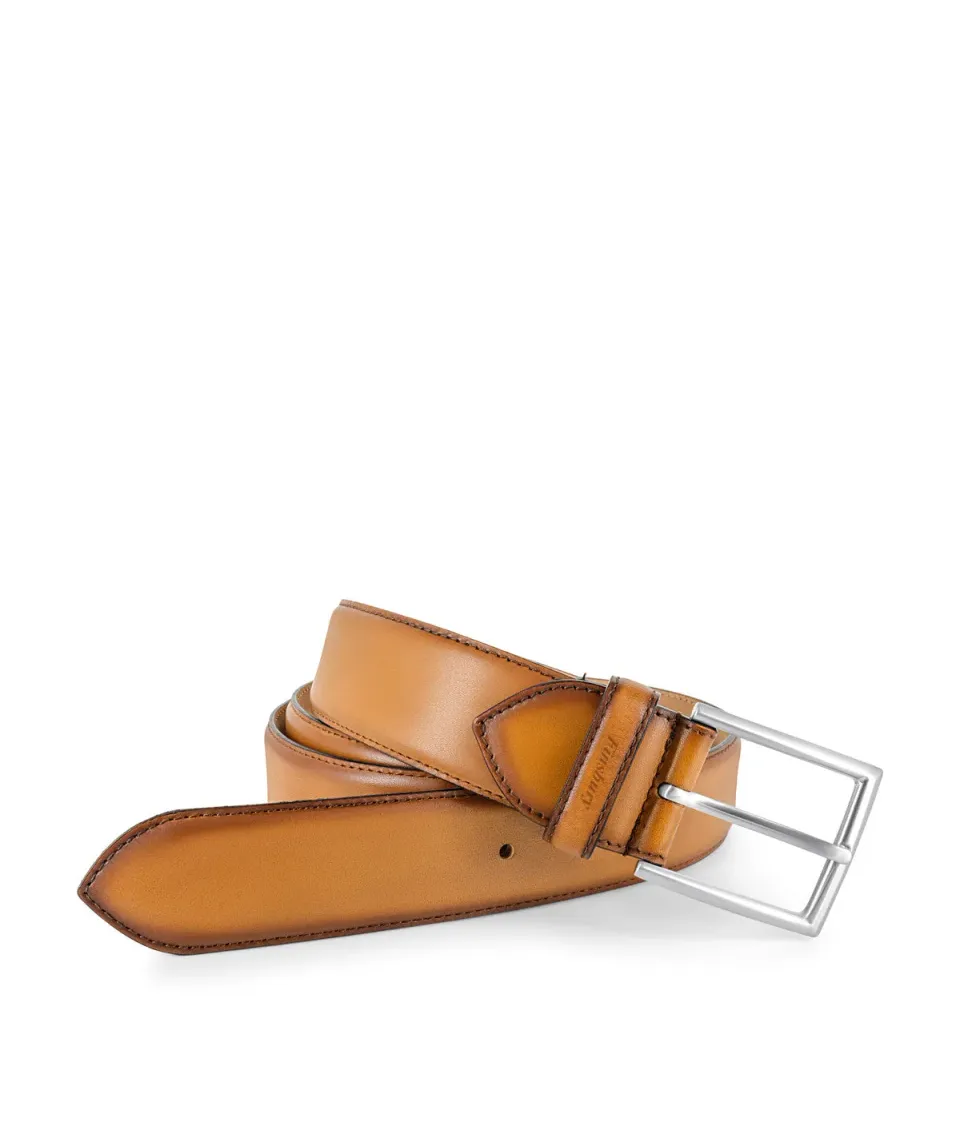 Finsbury Gold leren riem lichtbruin leer