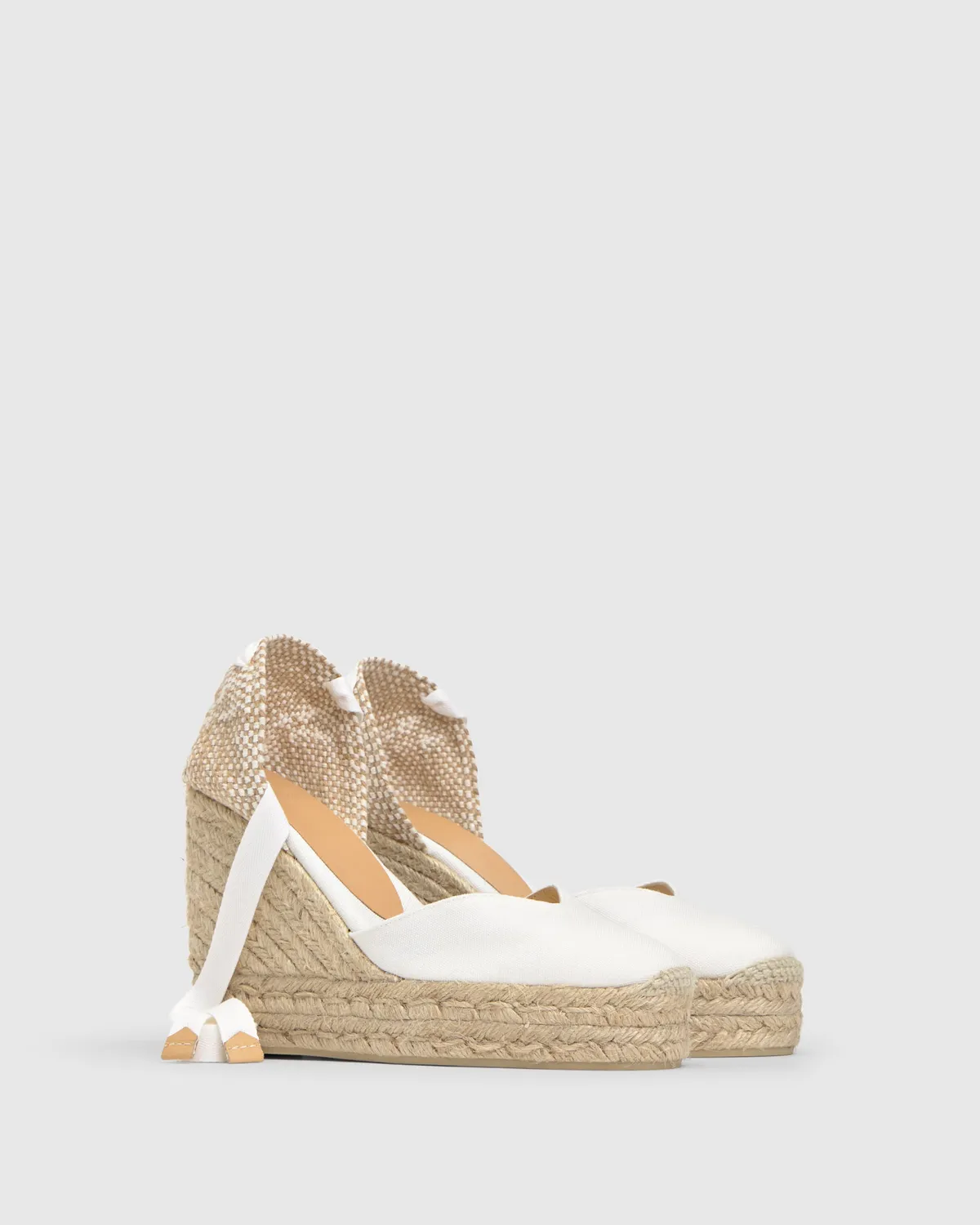 Castaner Chiara 8ED 001 espadrille sleehak wit 11 cm