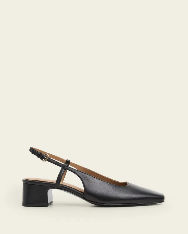 Flattered Elin Leather Black pumps zwart leer