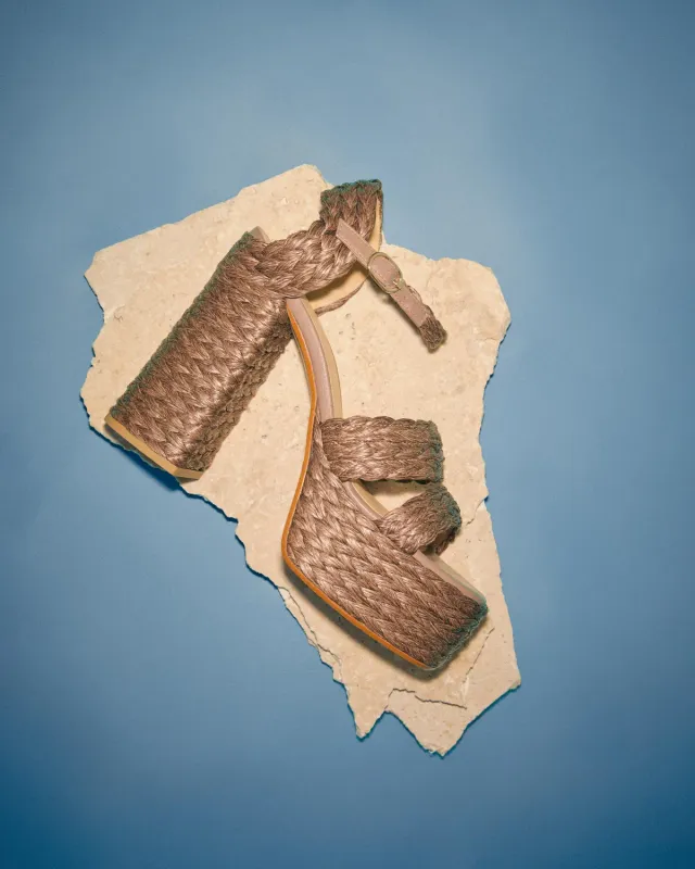 Castaner Fresa/258 sandaal taupe raffia 13 cm