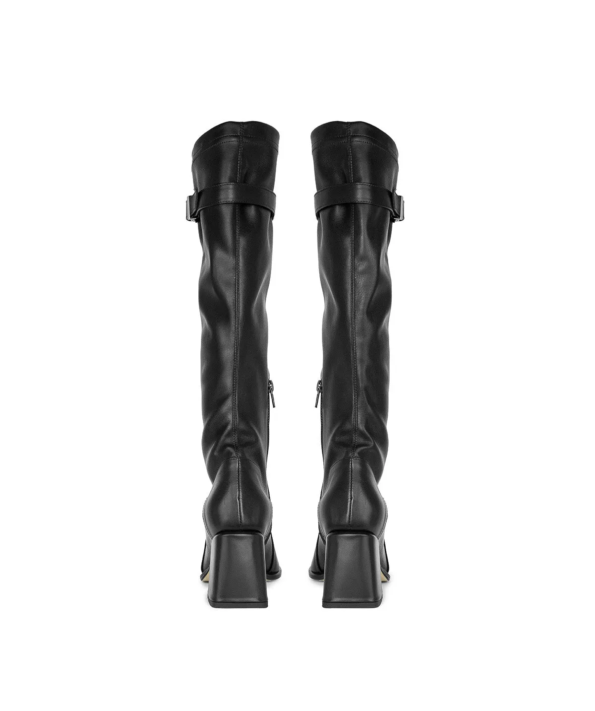 Finsbury Jade leren laarzen zwart hak 5 cm
