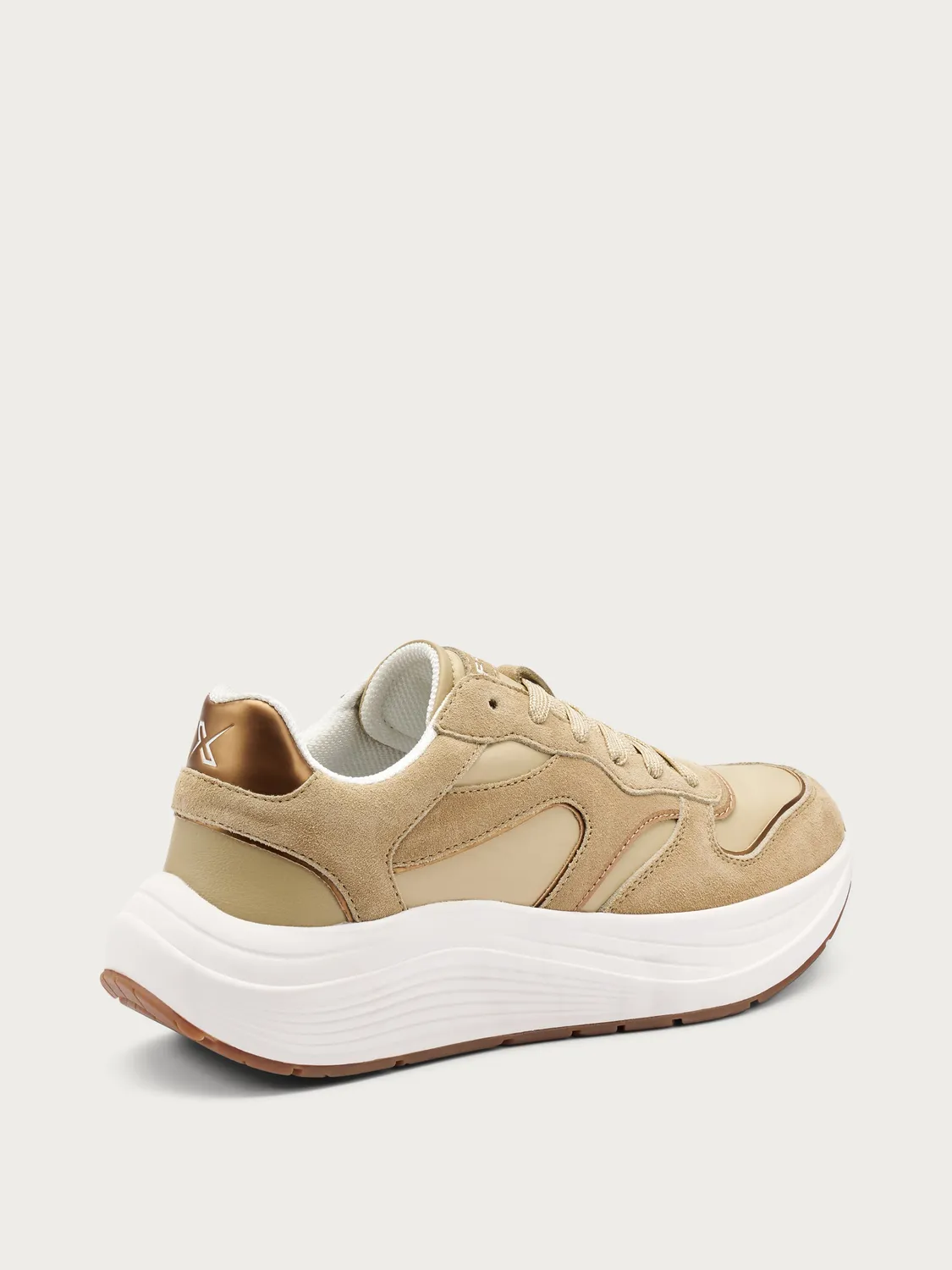 Frau Cross Hybrid sneakers zand suède dames