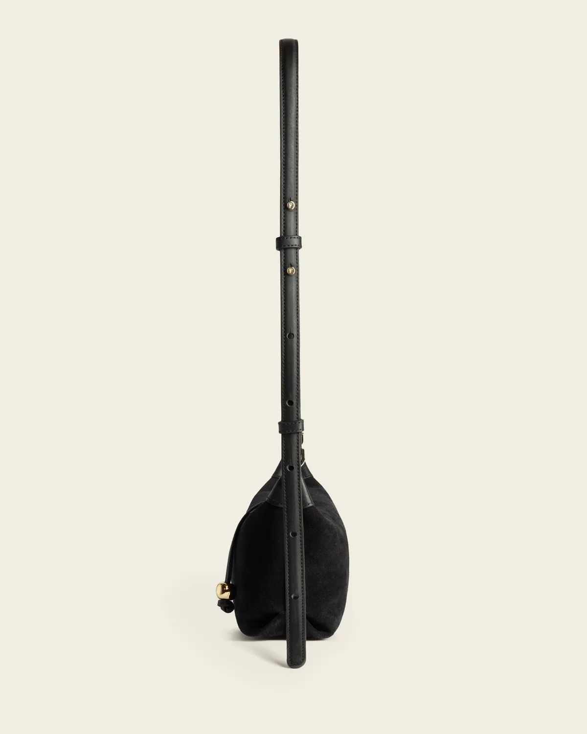 Flattered Ru crossbody tas zwart suède