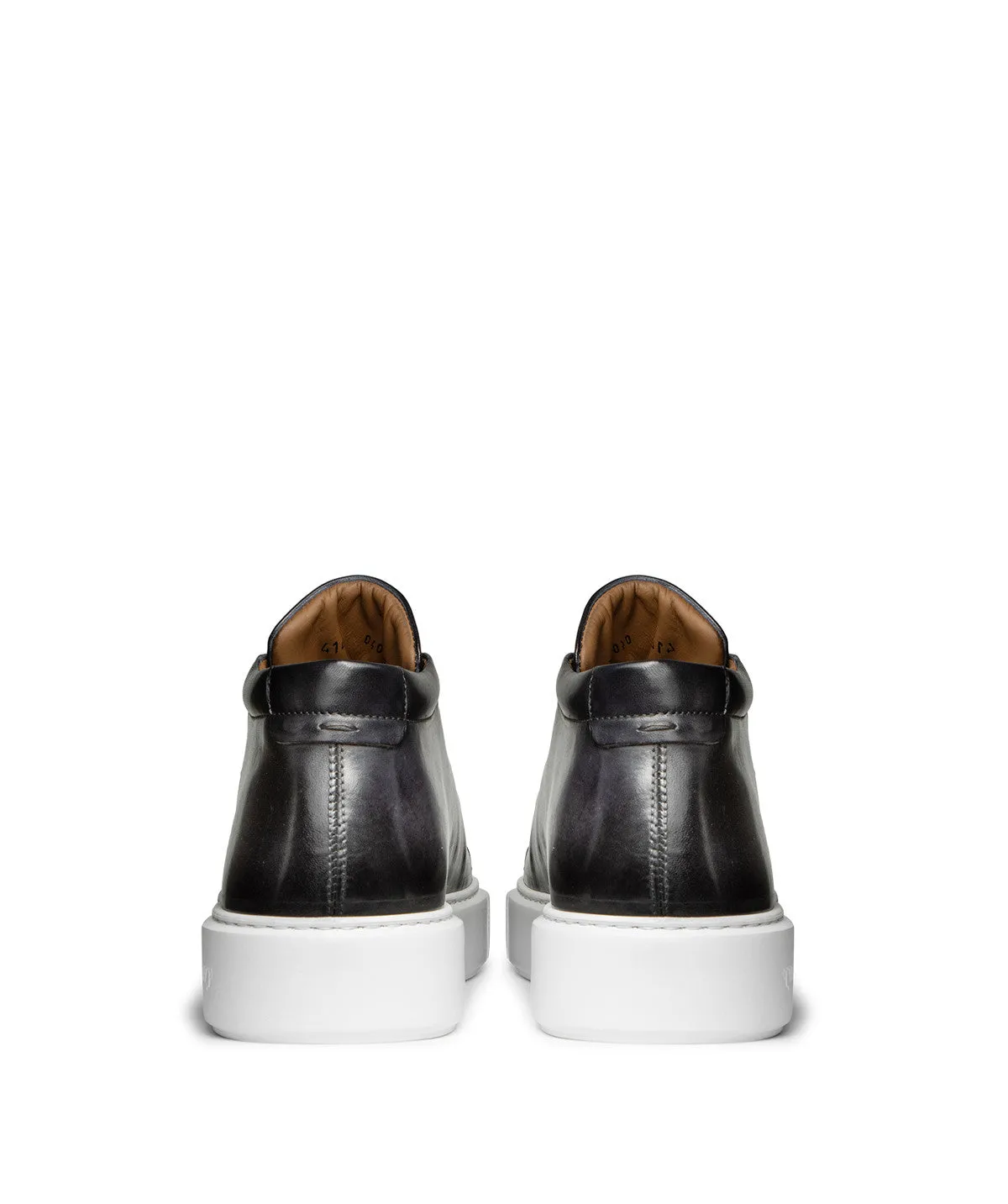 Finsbury Modena hoge sneakers grijs patina leer
