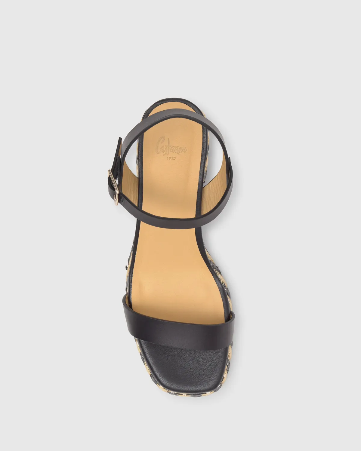 Castaner Voramar/261 sandalen zwart leer 7 cm