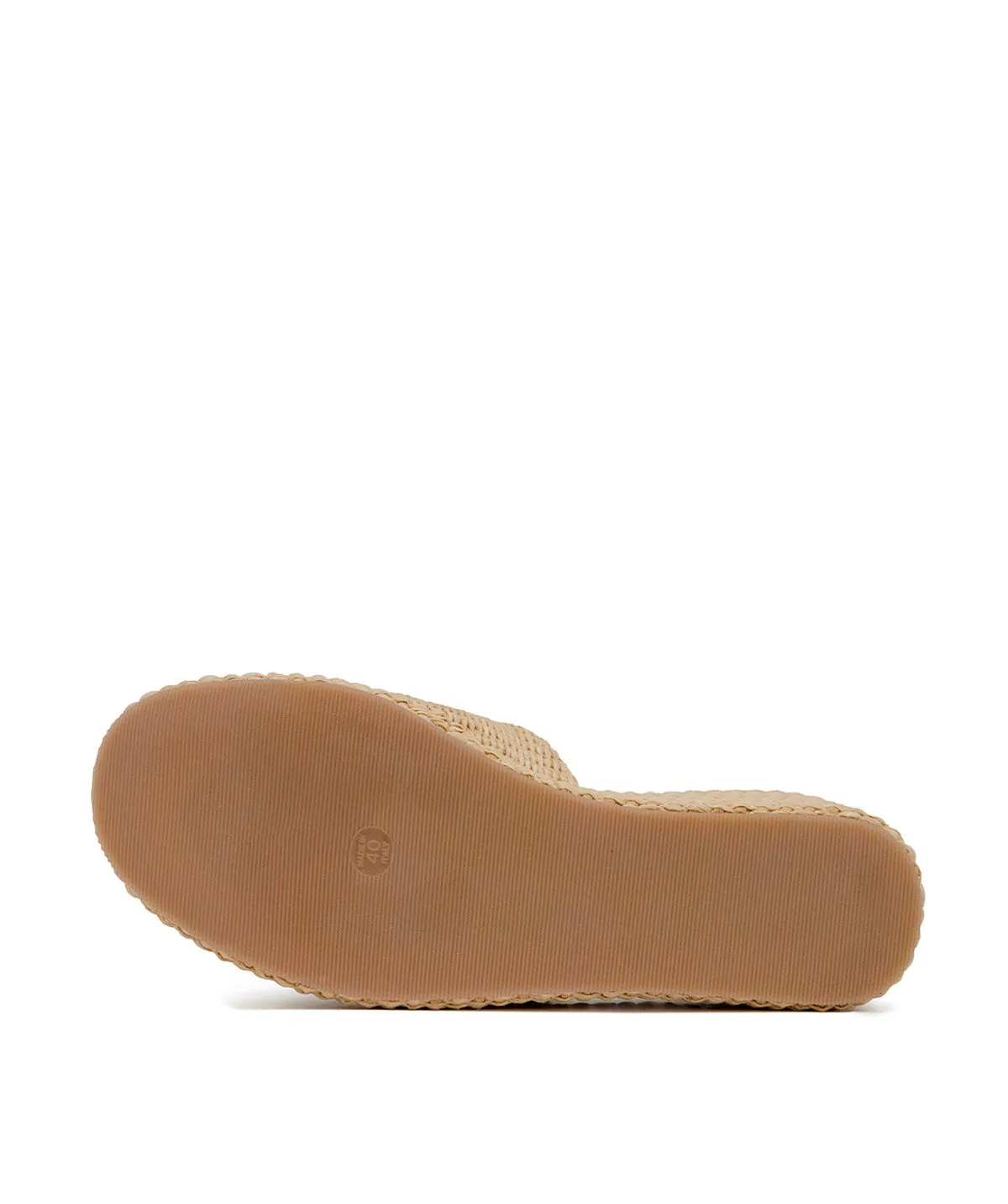 Finsbury Sabrina muiltjes beige raffia instappers