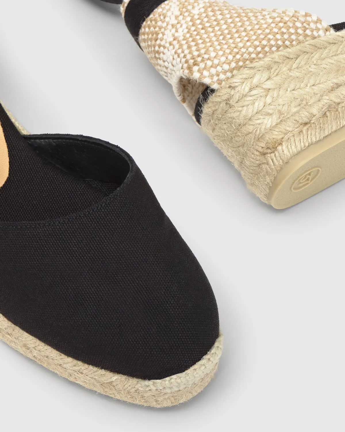 Castaner Carina 3/001 espadrilles zwart canvas 5 cm