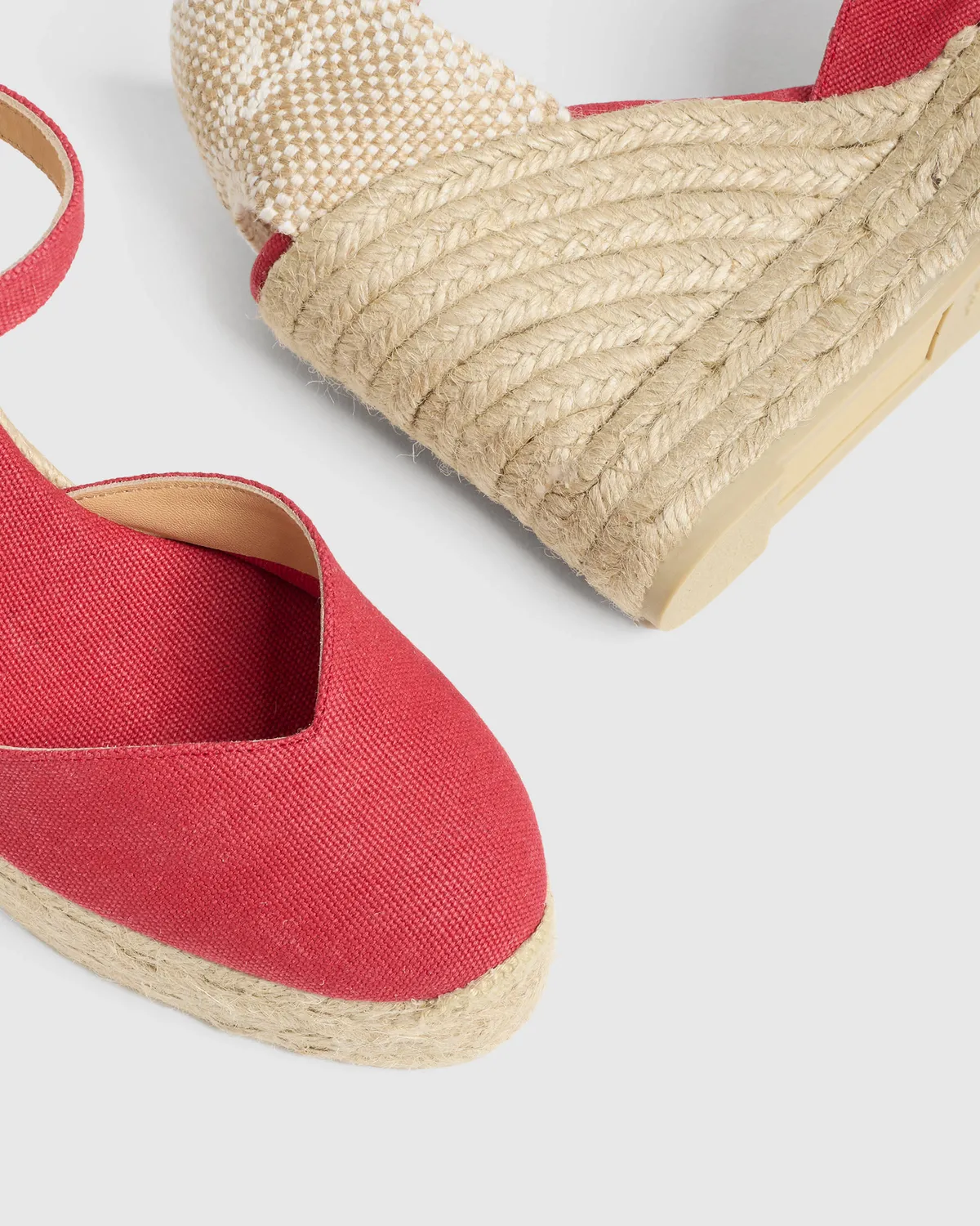 Castaner Chiarita 8ED 002 sleehak espadrille karmijnrood