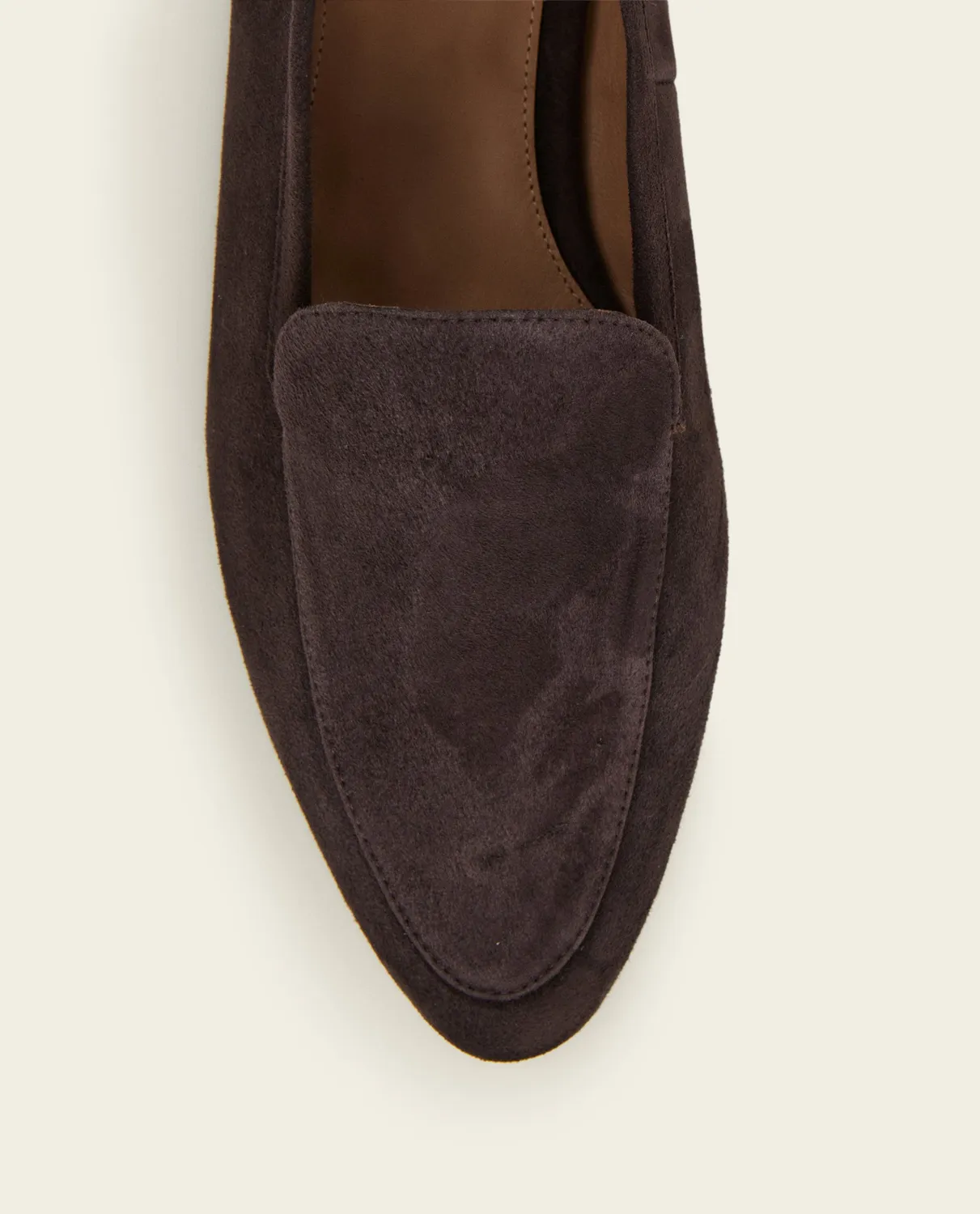 Flattered Cajsa loafers chocolade suède leer