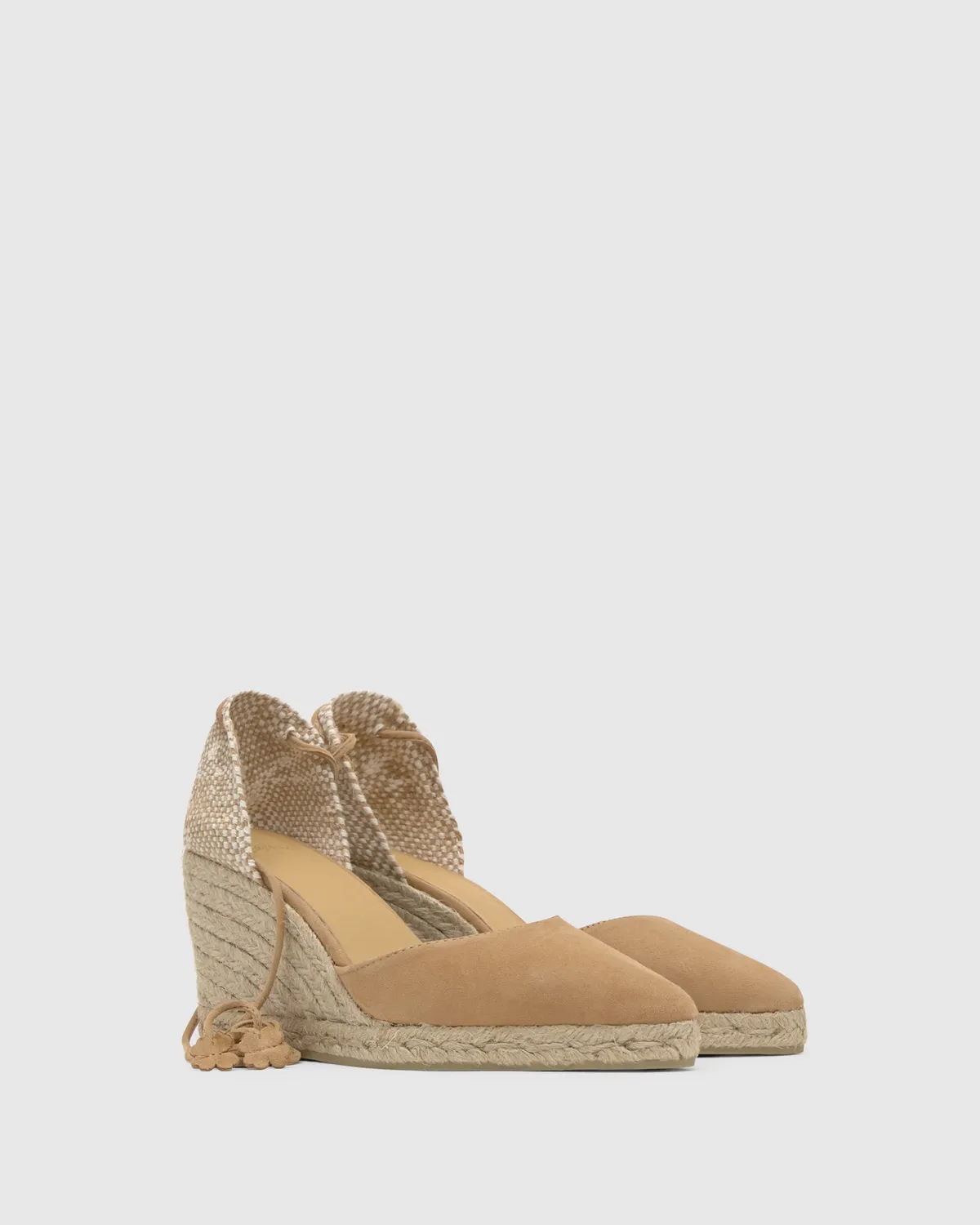 Castaner Joyce 8/007 espadrilles toast suède veter 9 cm