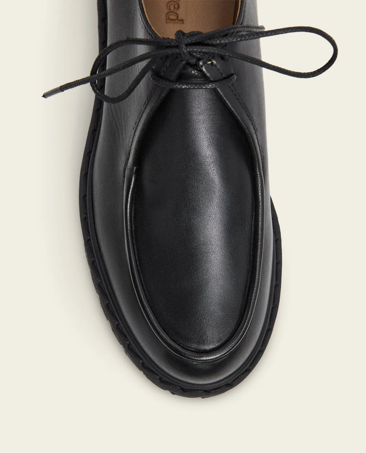 Flattered Marlon loafers zwart leer rubberen zool