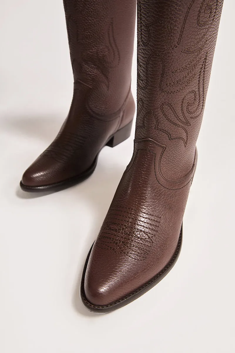 Bryan Stepwise Jandra cowboylaarzen bruin leer