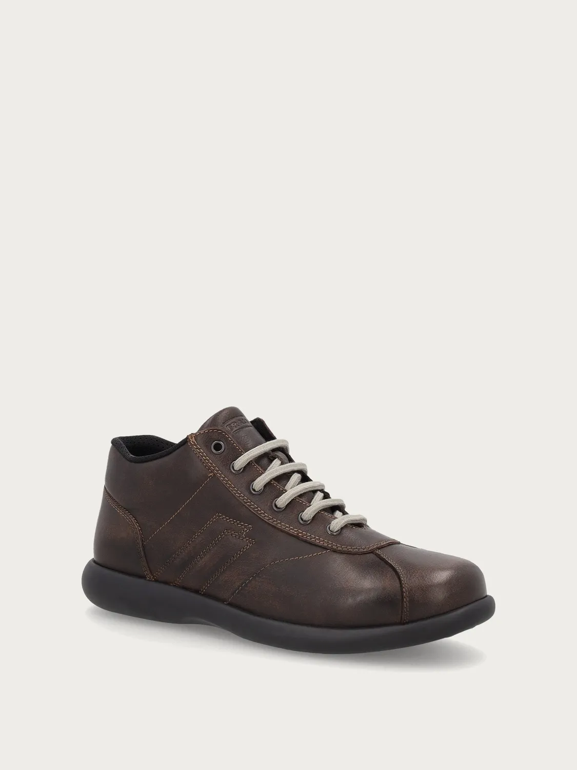 Frau Comfort bruine leren hoge sneakers heren