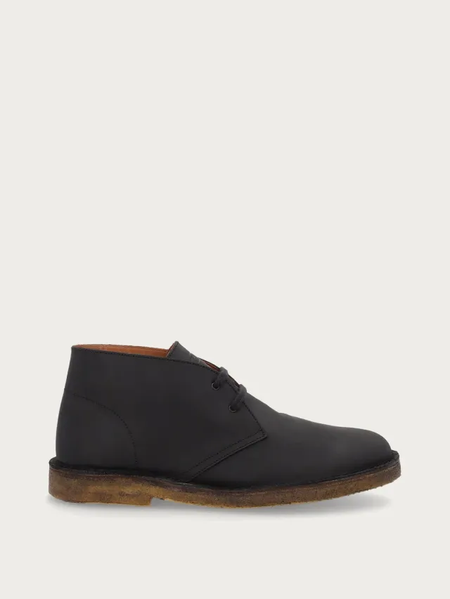 Frau Verona desert boots zwart nubuck