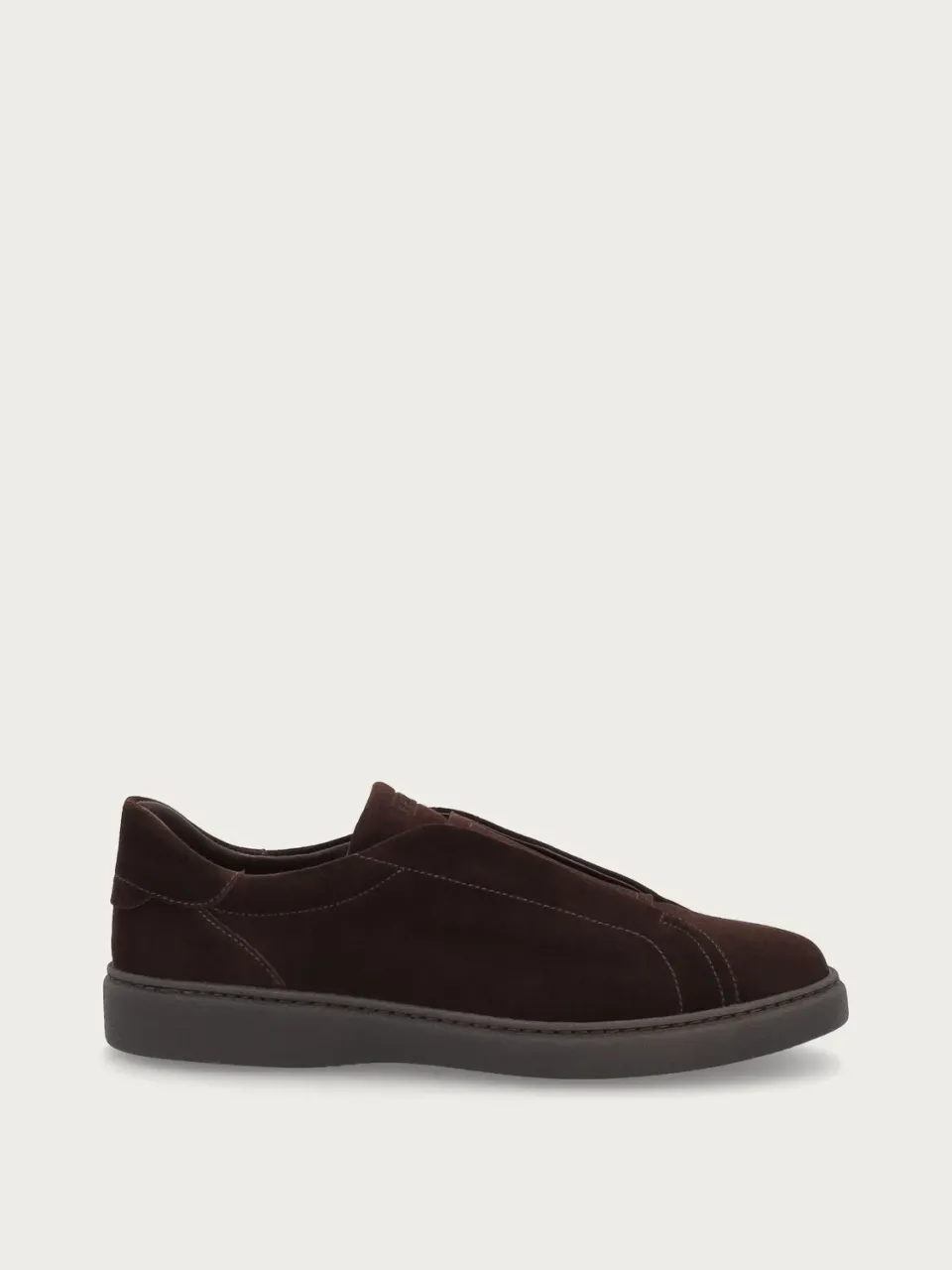 Frau Verona instappers suede donkerbruin elastiek