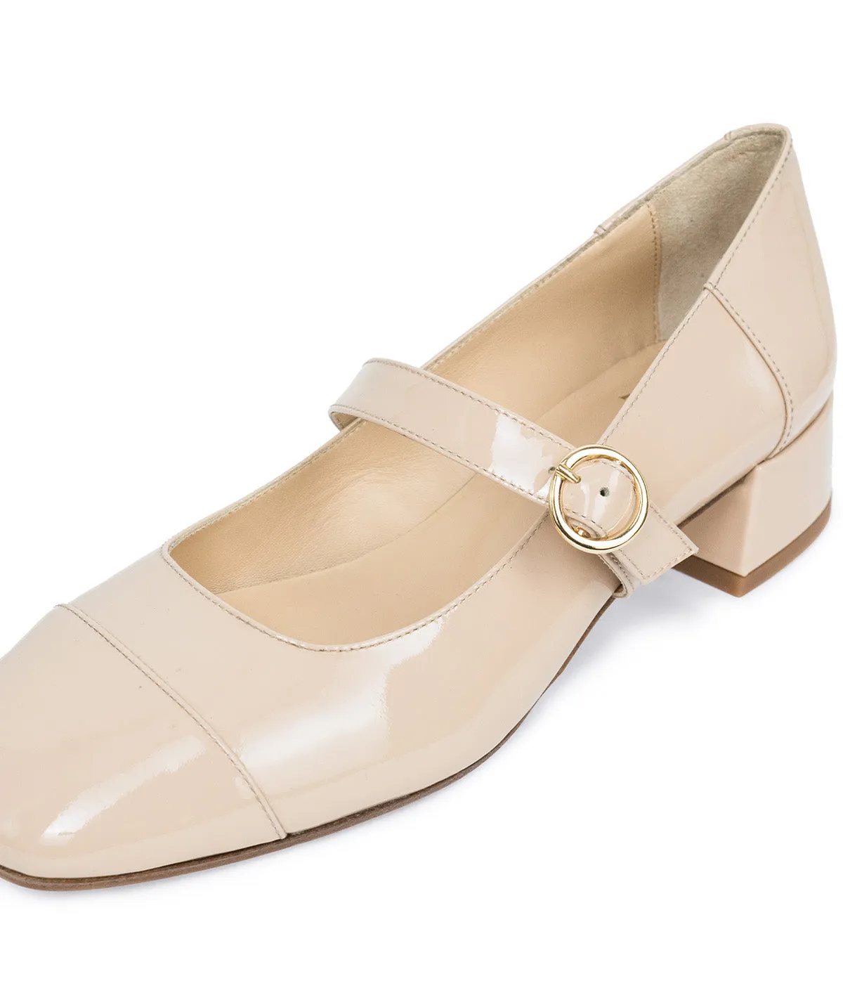 Finsbury Melissa pumps nude lakleer bandje 3 cm