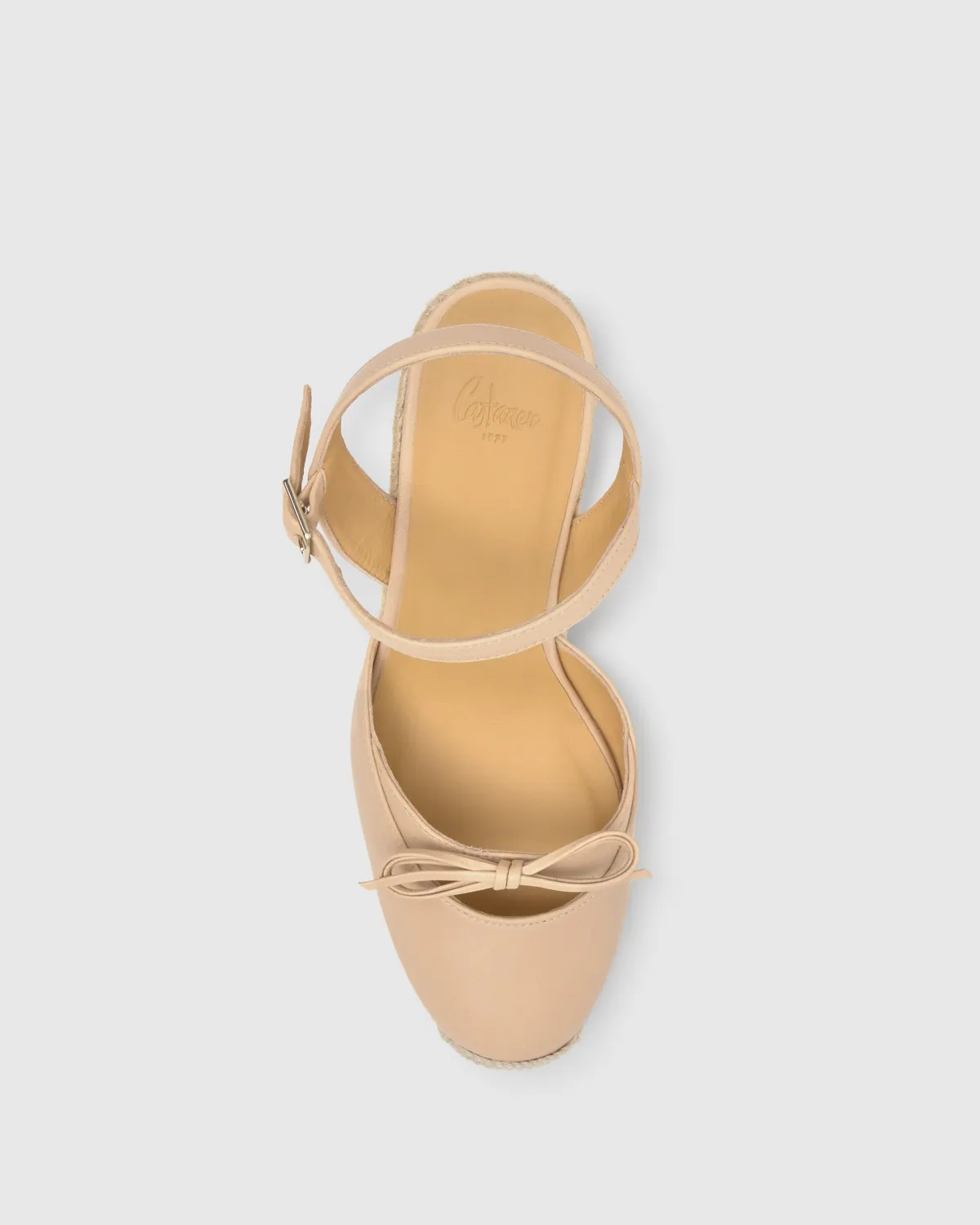 Castaner Cyra/8/280 espadrilles nude leer 9 cm