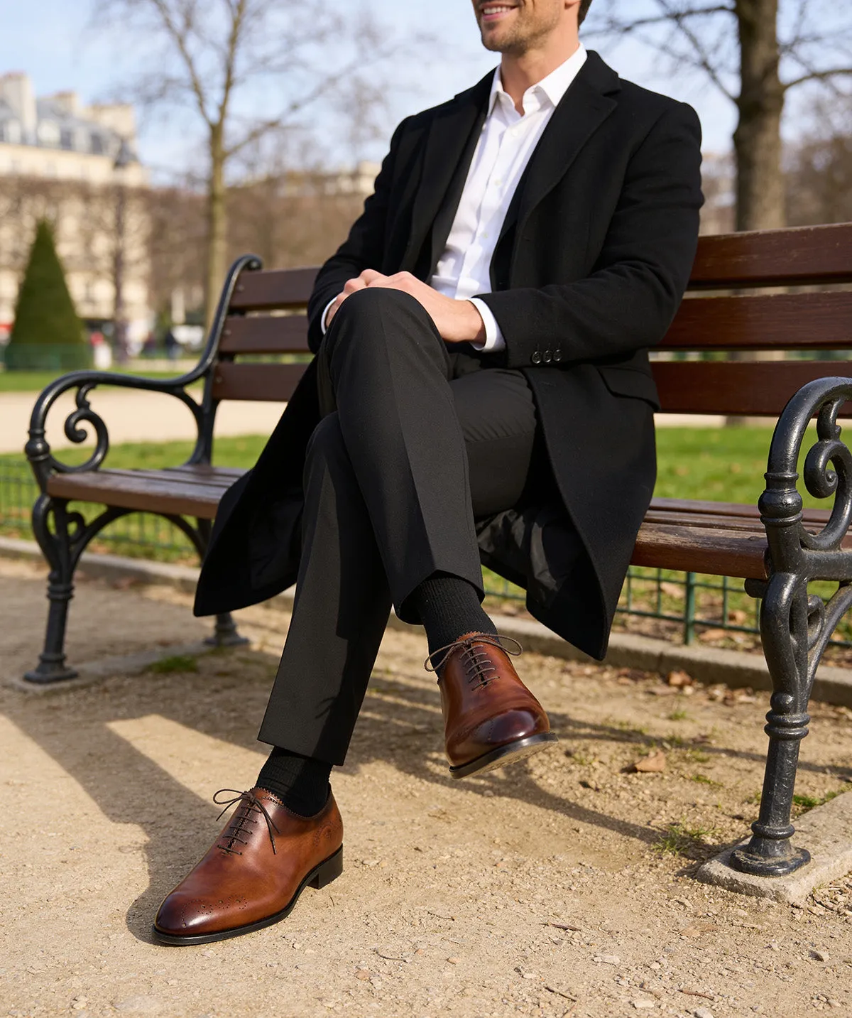 Finsbury Otello brogues cognac leer gemaakt Italië