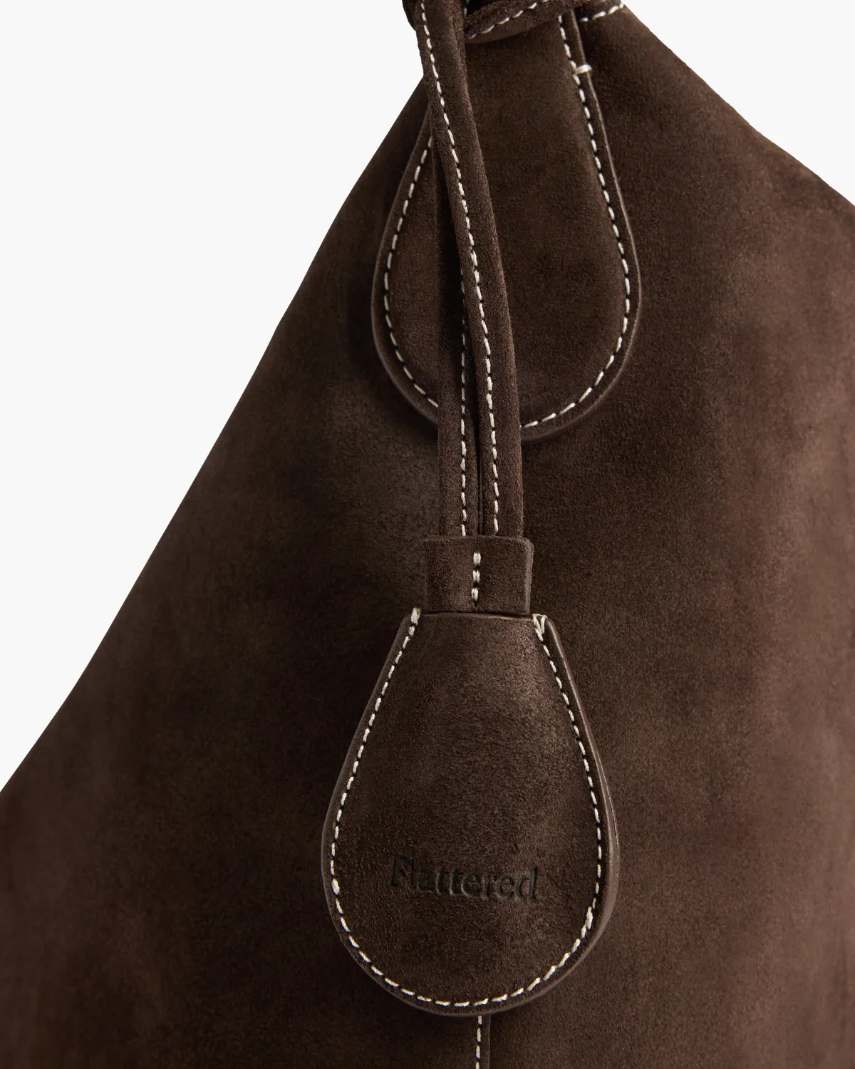 Flattered Alda Grande Shoulder Bag schoudertas bruin suede