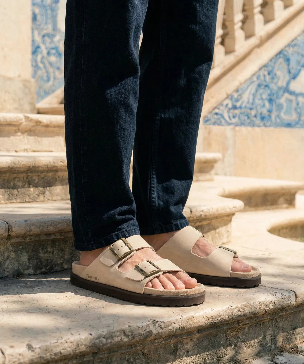 Finsbury Diego sandalen beige suède