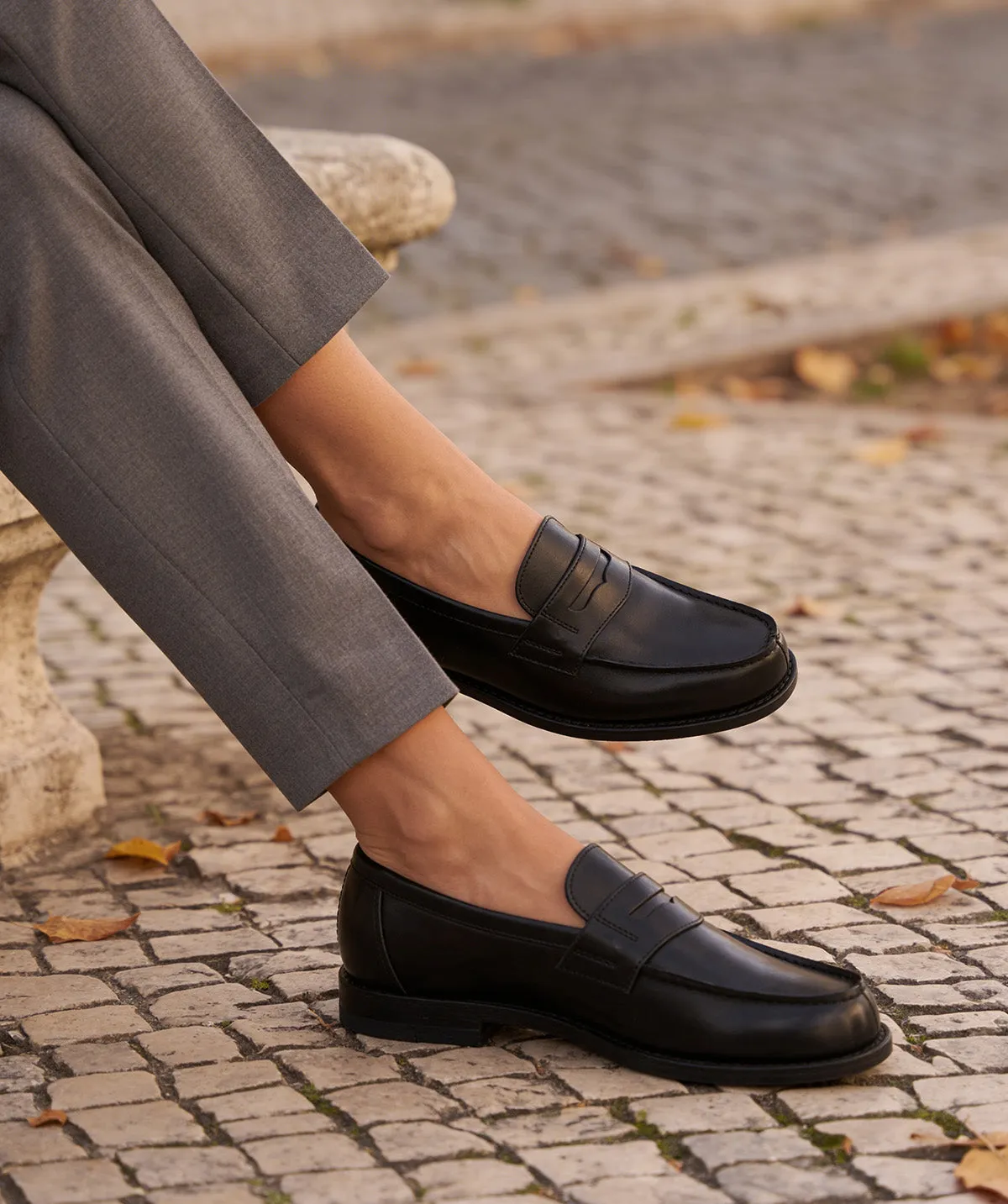 Finsbury Lilou loafers zwart leer dames