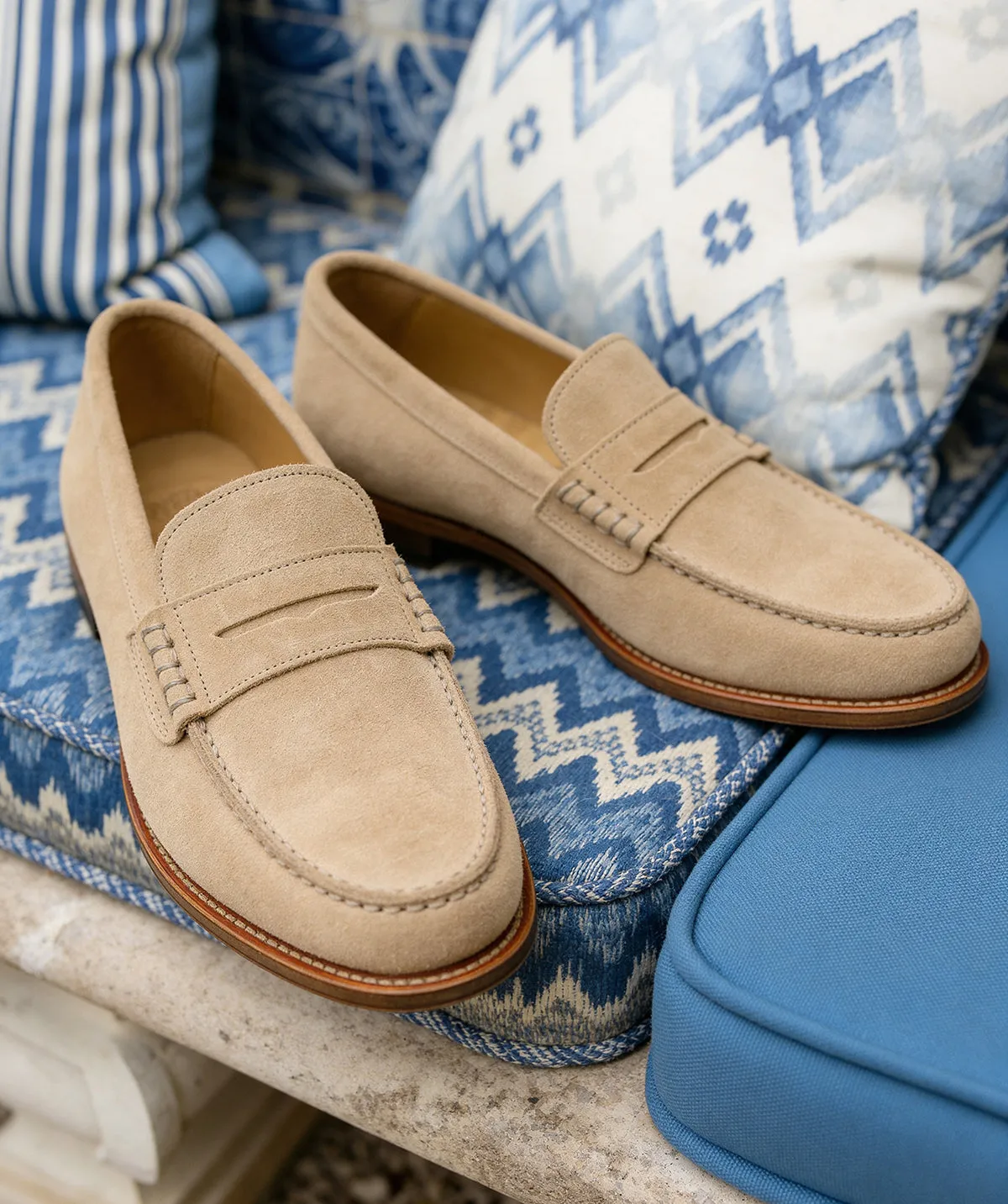 Finsbury Tiffany loafers beige amber leer