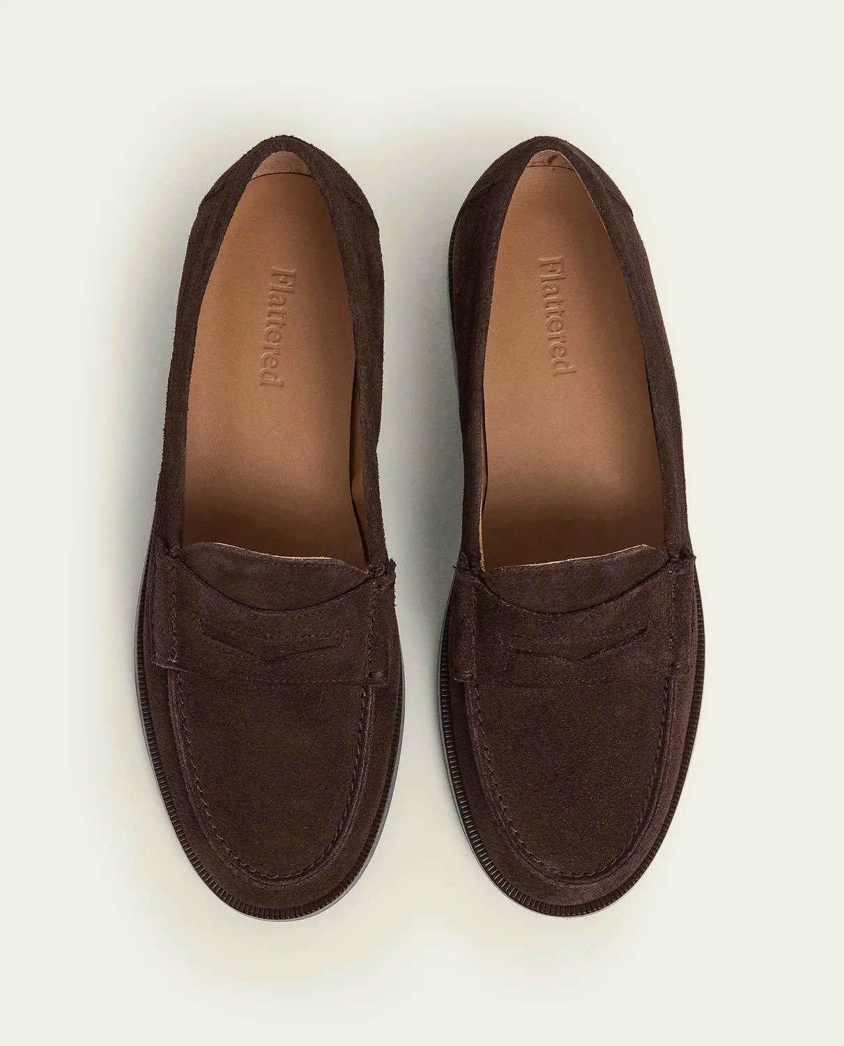 Flattered Sage loafer chocolade suède