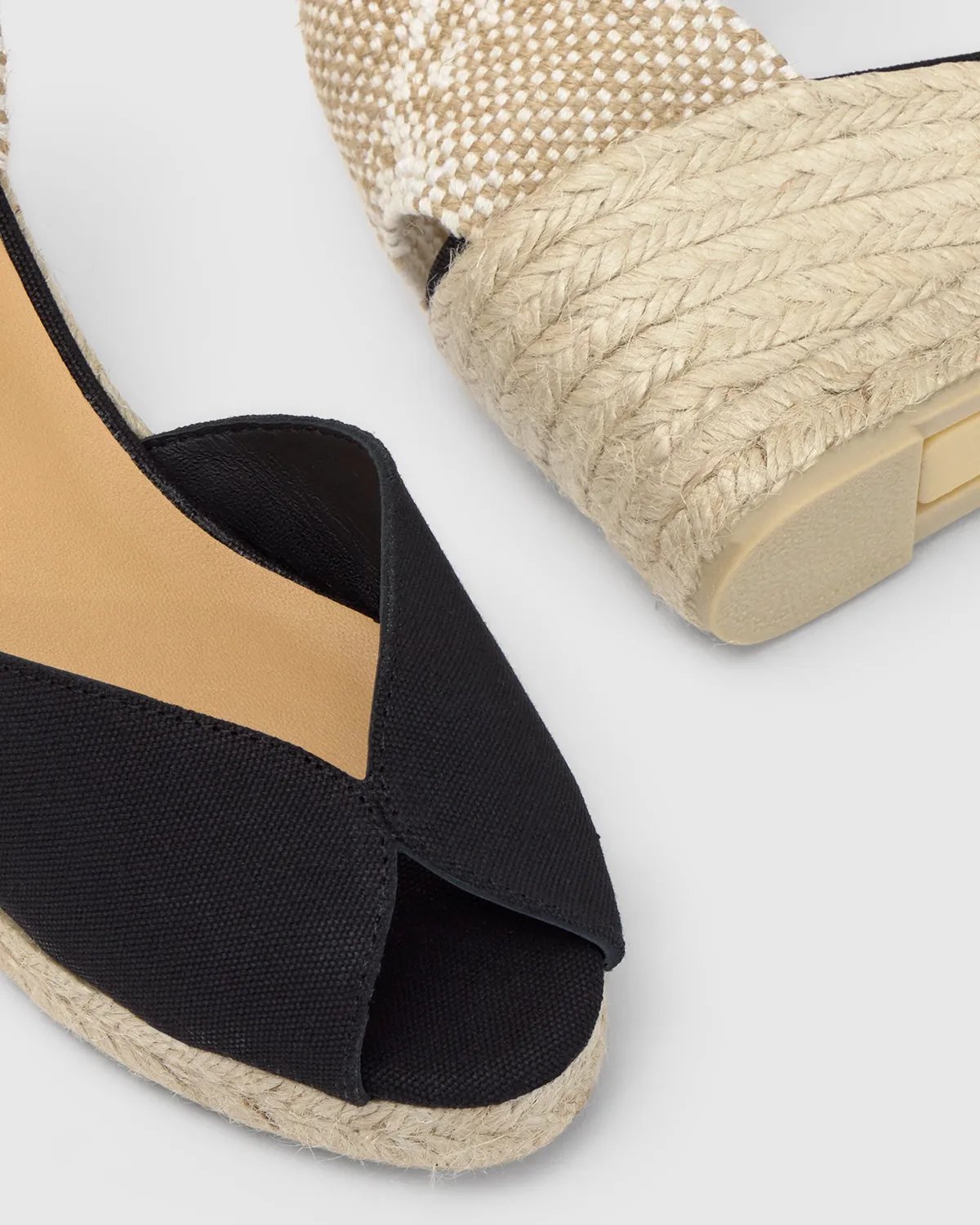 Castaner Bianca 6/001 sleehaksandalen zwart canvas