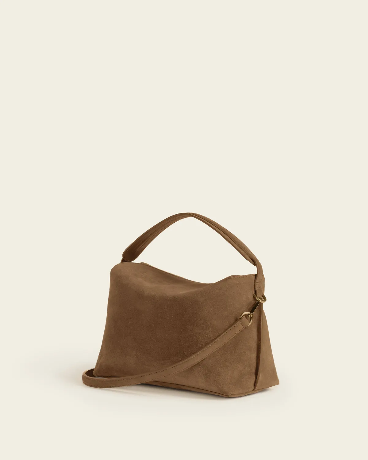 Flattered Hera handtas wet sand suede top-handle